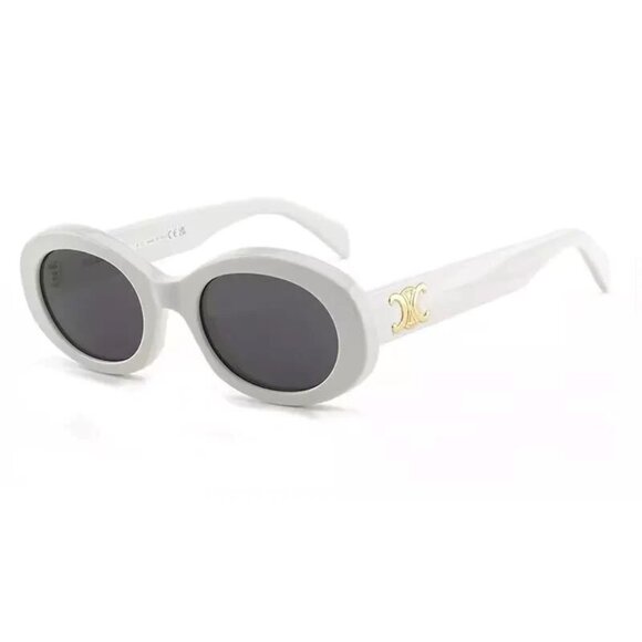 Celine CL40194U 25A Triomphe Oval Women Sunglasses White Frame - Picture 2 of 9
